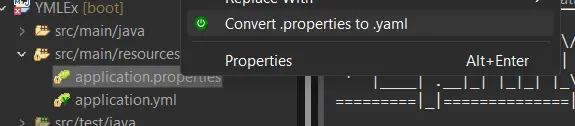 convert .properties to .yml file